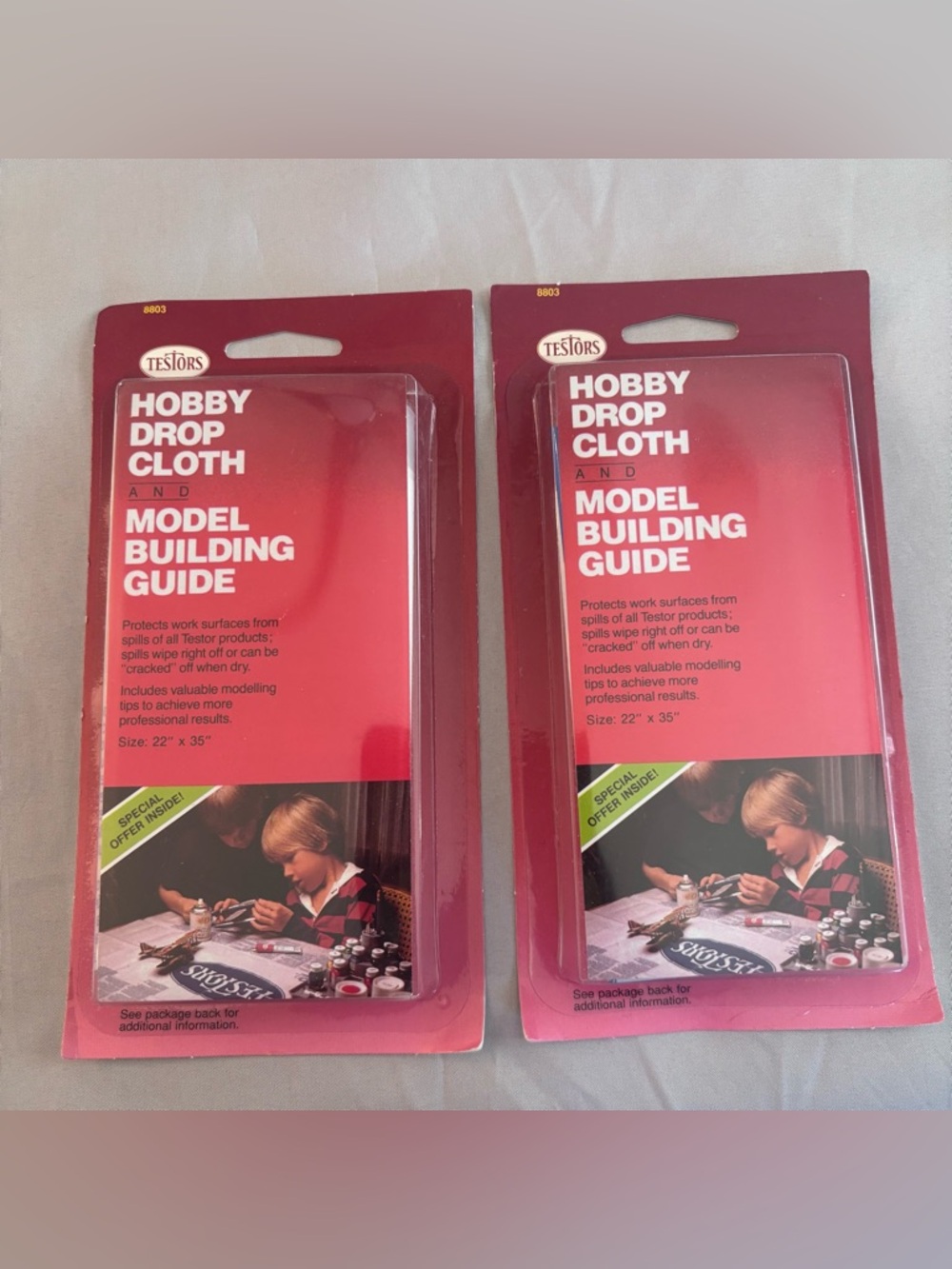 Testers Vintage Hobby Drop Cloth & Model Building Guide X2 1983 BRAND. NEW 1983